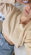 img 1 attached to Waffle Knit Women'S Crop Top: Chic, Comfy & Stylish For Any Occasion review by Preston Molden