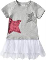 👕 dxton girls' clothing: stylish crewneck t-shirt s3977 for a fashionable 4t look! logo