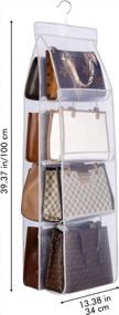 img 2 attached to Организуйте свои сумки с помощью карманного подвесного кошелька Lirex 8 - складной и универсальный, подходит для семейного шкафа и хранения в спальне (светло-серый)