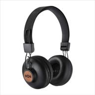 🎧 house of marley positive vibration 2: wireless bluetooth over-ear headphones with microphone - 10 hours playtime (black) logo