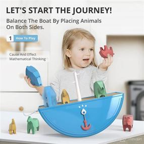 img 3 attached to Almond Island Noah’s Ark Toy with Balancing, Pull, Shape Sorting, Bath, and 3D Puzzle - 5-in-1 Baptism Gifts for Boys and Girls, Bible Toys for Religious Families, Montessori Educational Toys for Toddlers Aged 3-6