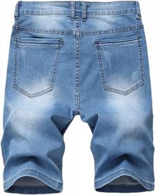 img 3 attached to Men'S Slim Fit Ripped Denim Shorts With Distressed Holes