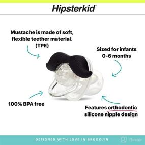 img 3 attached to Hipsterkid Mustachifier Pacifier 0-6 Months: Cute BPA-Free Mustache Binkie for Babies