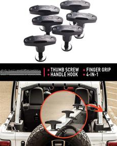 img 2 attached to GPCA Tie Down Anchor Bolt Set: Quick Removal T-Handle Bolts for Wrangler 4xe JL Hard Top Cargo Deck - 6 Pack, Jeep & Truck Tie Down Accessories