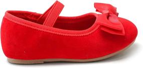 img 2 attached to 👧 Kolan Toddler Little Dress Shoes | Girls' Flats for Fashionable Style