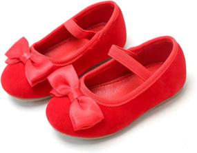 img 3 attached to 👧 Kolan Toddler Little Dress Shoes | Girls' Flats for Fashionable Style