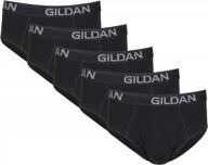 5-pack gildan men's cotton stretch briefs underwear logo