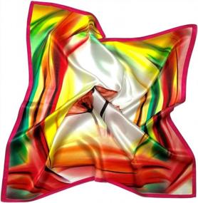 img 4 attached to 100% Mulberry Silk Square Scarf In Gift Box - 21X21" By Shanlin