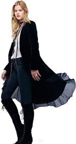 img 4 attached to Wine XL Beebeauty Ruffled Asymmetric Blazers Jacket for Women - Shop Coats, Jackets & Vests Online