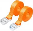 600lb capacity lashing straps - cartman 1 x 12' 2pk orange tie-down cargo straps logo