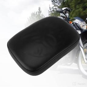 img 3 attached to 🏍️ Motorcycle Pillion Cushion Pad | 8 Suction Cup Solo Rear Seat Passenger Saddle for XL883 XL1200 X48 X72 Cruiser Chopper Custom | Ghost Head Design