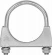 totalflow tf-uz250 zinc plated exhaust clamp with saddle u-bolt - 2.5 inch for mufflers logo