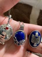 img 1 attached to PPX Daywalking Katherine Necklace Pendant Charm Necklace - Royal Blue, Vampire Diaries Daylight Walking Signet Damon's Ring for Fans, with Transparent Box review by Jeff Kickthedogband