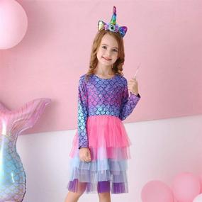 img 3 attached to 👗 VIKITA Winter Sleeve Dresses for Girls' Toddler Clothing via Dresses