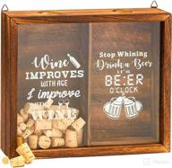 organize and display your wine corks and beer caps with juvale cork and cap holder, 13 x 11 x 2.5 inches logo