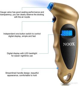 img 1 attached to TG883 Gold Digital Tire Pressure Gauge: Effortless Car Tire Maintenance for Women & Men – Reliable 150 PSI Check Tool!