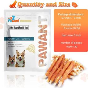 img 2 attached to Train Your Pup With Pawant Chicken-Wrapped Rawhide Dog Treats - 0.5Lb Bag