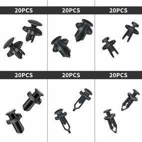 img 1 attached to Secure Your Vehicle With KCRTEK 120 Pcs Nylon Bumper Push Fasteners And Removal Tool For Easy Installation