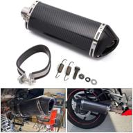 🔧 jfg racing 38mm exhaust muffler pipe with removable db killer - universal 1.5" inlet for motorcycle, pit bike, street bike, scooter, atv логотип