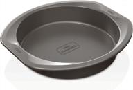 nonstick 9 inch round cake pan for foodi by ninja - oven safe up to 500⁰f, dishwasher safe, premium quality neverstick coating, grey logo