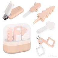 tillyou baby nail kit- complete 5-in-1 baby nail care set with clippers, scissors, file, tweezers - baby manicure & pedicure kit for newborn, infant, toddler in pink logo