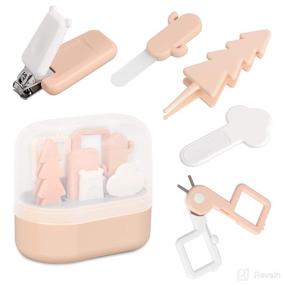 img 4 attached to TILLYOU Baby Nail Kit- Complete 5-in-1 Baby Nail Care Set with Clippers, Scissors, File, Tweezers - Baby Manicure & Pedicure Kit for Newborn, Infant, Toddler in Pink