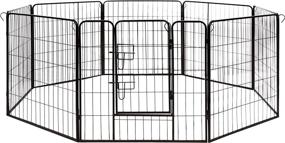 img 3 attached to 🐾 ALEKO DK32X32 Heavy Duty Pet Playpen Dog Kennel Pen Exercise Cage Fence 8 Panel 32 x 32 Inches Black: Durable and Versatile Solution for Your Furry Friends