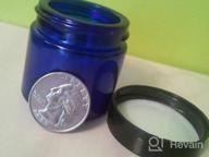 img 1 attached to Set Of 3 Cobalt Blue Thick Wall Glass Jars - 1 Oz / 30 Ml Size, BPA-Free, Airtight, And Smell Proof Containers For Storage review by Gotdat Burton