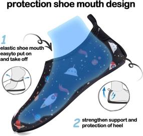 img 3 attached to 👣 Kkomforme Beach Non-Slip Barefoot Boys' Shoes - Outdoor Toddler Footwear