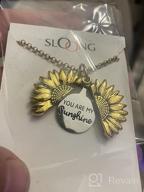 img 1 attached to Radiate Love With SLOONG'S Engraved Sunflower Locket Necklace - Perfect Gift For Mom Or Girlfriend! review by David Underberg