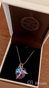 img 5 attached to Stunning Twisted Love Heart Crystal Necklace: Perfect Anniversary and Mother's Day Gift for Women and Girls