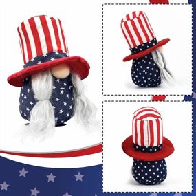 img 1 attached to USA Patriotic Gnomes Christmas Decor - Lovinland 2022 Swedish Tomte Farmhouse Winter Gnomes For Home & Gifts, Ideal For Women And Men