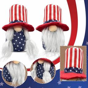 img 2 attached to USA Patriotic Gnomes Christmas Decor - Lovinland 2022 Swedish Tomte Farmhouse Winter Gnomes For Home & Gifts, Ideal For Women And Men