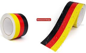 img 2 attached to LZLRUN 3Inches X 118Inches Germany Flag Stripe Decal Sticker Stripes Rally Side Hood Racing Motorsport Vinyl Decal Sticker Strip Bumper Engine Cover