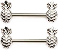 14ga pineapple nipple barbells available women's jewelry logo