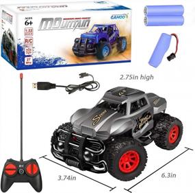 img 2 attached to Durable Non-Slip Off-Road Shockproof RC Racing Car GaHoo Remote Control Car For Kids Ages 3-8 - Best Gifts (Gray)