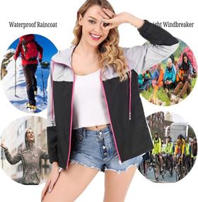 img 3 attached to DOSWODE Waterproof Raincoats Lightweight Windbreaker Women's Clothing : Coats, Jackets & Vests