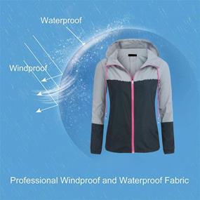 img 2 attached to DOSWODE Waterproof Raincoats Lightweight Windbreaker Women's Clothing : Coats, Jackets & Vests