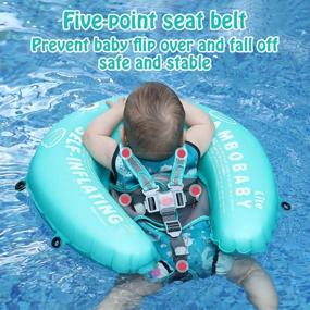 img 2 attached to HECCEI Mambobaby Self-Inflating Baby Swim Float With Canopy - Compressible Folding Pool Float, Upgrade Soft Waterproof Skin-Friendly Material For Toddlers (Standard Edition)