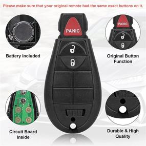 img 3 attached to 🔑 Dodge Ram Key Fob Replacement - Fits Ram 1500 2013-2021, Ram 2500 3500 4500 5500 2013-2018 - 3 Button Keyless Entry Remote Control with FCC ID GQ4-53T 56046953AE (433MHZ)