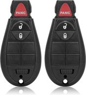 🔑 dodge ram key fob replacement - fits ram 1500 2013-2021, ram 2500 3500 4500 5500 2013-2018 - 3 button keyless entry remote control with fcc id gq4-53t 56046953ae (433mhz) логотип