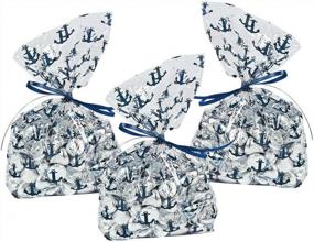 img 2 attached to 🛍️ Nautical Anchor Party Favor Bags: Set of 12 Fun Express Cellophane Bags for Memorable Celebrations
