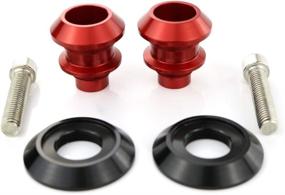 img 2 attached to 🔴 Xitomer M6 Swing Arm Slider/Spool: Ultimate Protection for MONSTER 821/899/959 PANIGALE, Street Triple 07-12, YZF R1/R6/R3/R25/R6S/FZ1/FZ6/FZ8/FZ-09/XSR900, RSV4/Shiver(Red)