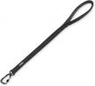 durable and comfortable 24" short leash for large dogs - hyhug pets nylon with lightweight aviation aluminum clip in black logo