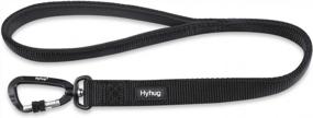 img 1 attached to Durable And Comfortable 24" Short Leash For Large Dogs - Hyhug Pets Nylon With Lightweight Aviation Aluminum Clip In Black
