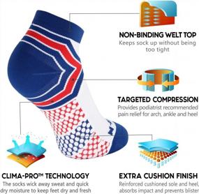 img 1 attached to Men'S & Women'S Ankle Compression Socks For Running - Cushioned Low Cut With Supportive Ankle Protection By NEWZILL