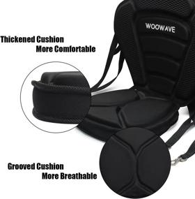 img 3 attached to Удобное сиденье для каяка WOOWAVE с регулируемой спинкой и съемной сумкой для хранения - идеально подходит для рыбалки!