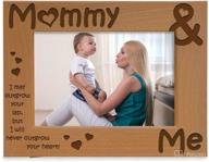 kate posh - engraved natural wood mommy & me picture frame - perfect mother's day, christmas, new baby, nursery or new mom gift (4x6-horizontal) логотип