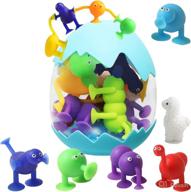 🧼 suction cup toys for kids, 12 pcs bath toys sensory playset for boys and girls ages 3-7, stress-relieving fidget toys, travel-friendly sucker toys логотип