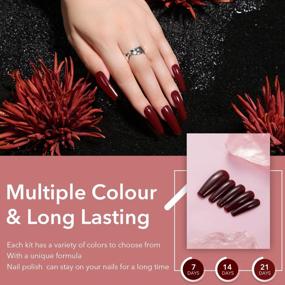img 2 attached to Root Beer Gel Nail Polish Set - Aokitec'S 15Ml One-Color Soak-Off Gel Polish Kit For DIY Manicure At Home, Ideal Gift For Women On Christmas